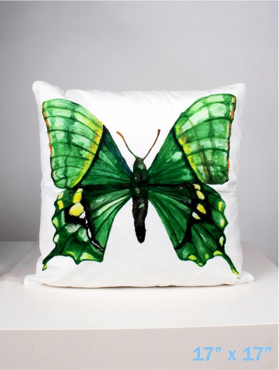 Butterfly Print Cushion with Filler